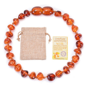 1 piece fashion irregular amber beaded kid's bracelets