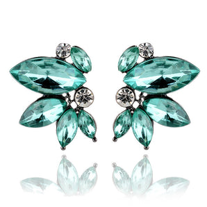 1 pair fashion butterfly alloy plating artificial crystal women's drop earrings