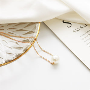Nihao Wholesale simple pearl ball short necklace korean star simple clothing clavicle chain wholesale