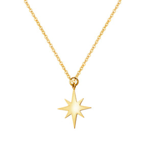 Nihao Wholesale Six-pointed star pendant necklace short stainless steel female clavicle chain