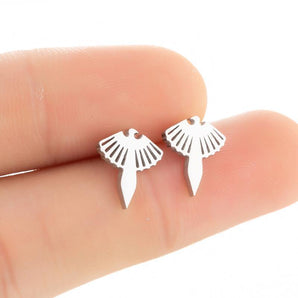 1 Pair Fashion Animal Owl Plating 304 Stainless Steel 18K Gold Plated Ear Studs