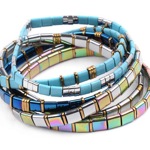 fashion geometric glass glass wholesale bracelets