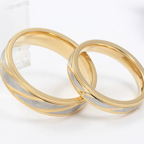 simple style geometric titanium steel rings plating metal stainless steel rings