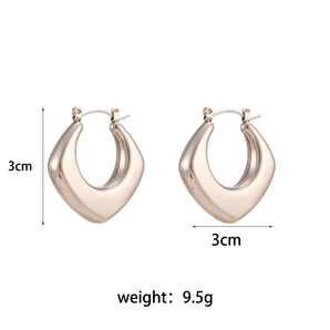 Nihao Wholesale 1 Pair Simple Style Round Solid Option Stainless Steel Earrings