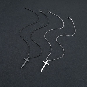 Nihao Wholesale Fashion Cross Titanium Steel Plating Pendant Necklace