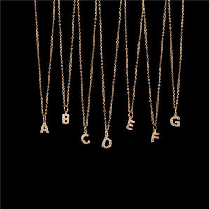 Nihao Wholesale Fashion Letter Stainless Steel Diamond Necklace