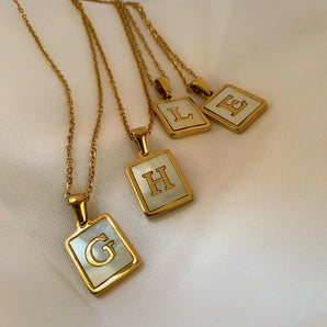 Nihao Wholesale Simple Style Letter Stainless Steel Plating Gold Plated Necklace