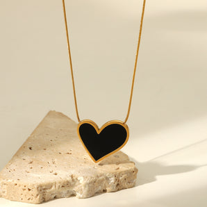Nihao Wholesale Simple Style Heart Stainless Steel Plating Necklace