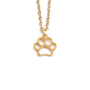 Nihao Wholesale Simple Dog Paw Pendant Stainless Steel Necklace