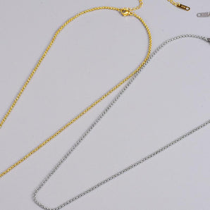 Nihao Wholesale Simple Style Solid Option Titanium Steel Plating Necklace