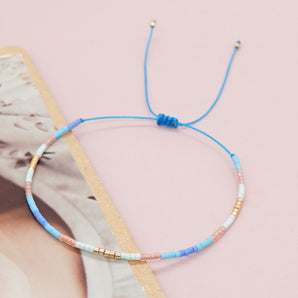 1 piece fashion color block glass/colored glaze handmade women's bracelets