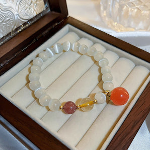 fashion letter cat alloy beaded artificial pearls women's bracelets 1 piece