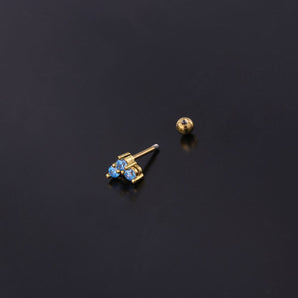 Ear Cartilage Rings & Studs Heart Copper Plating Artificial Gemstones
