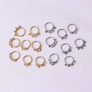 Nihao Wholesale Nose Rings & Studs Ethnic Style Geometric 316 Stainless Steel  Plating