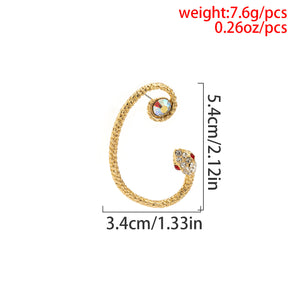 Nihao Wholesale fashion geometric alloy plating artificial pearls rhinestones ear clips 1 piece