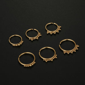 simple style geometric stainless steel plating nose ring