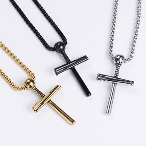 Stainless Steel 18K Gold Plated Fashion Polishing Cross
