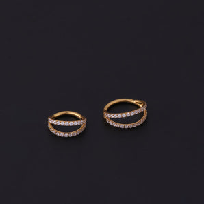 Nose Rings & Studs Fashion Geometric 316 Stainless Steel  Plating Zircon