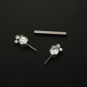 fashion solid color stainless steel inlay artificial diamond adhesive nail 1 piece