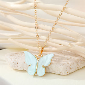 Nihao Wholesale fashion simple acrylic butterfly alloy necklace