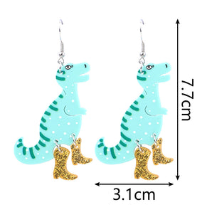 fashion dinosaur arylic women's drop earrings 1 pair