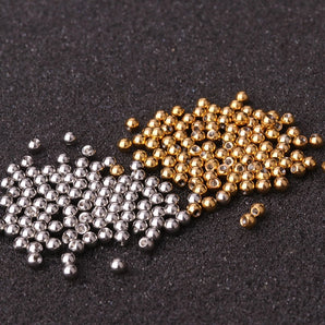 Nihao Wholesale 100 PCS/Package 316 Stainless Steel  Solid Color Beads Ear Bone Stud round Ball