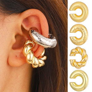 Nihao Wholesale 1 Piece 1 Pair IG Style Basic Modern Style C Shape Geometric Plating CCB Alloy Ear Cuffs