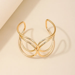 Nordic Style Solid Color Alloy Wholesale Bangle