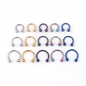 Nihao Wholesale Nose Rings & Studs Fashion Geometric 316 Stainless Steel  Plating