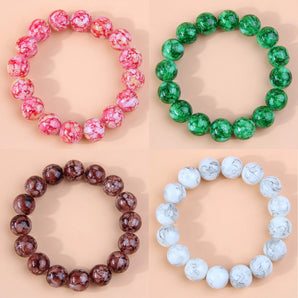 Nihao Wholesale wholesale jewelry simple style round resin beaded bracelets