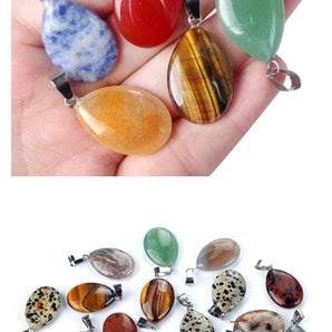 simple style solid color natural stone polishing charms