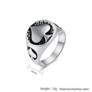 Nihao Wholesale Retro Simple Style Heart Shape 304 Stainless Steel 18K Gold Plated Unisex Rings