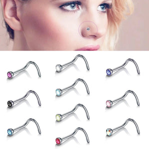 Nihao Wholesale fashion geometric stainless steel plating nose studs