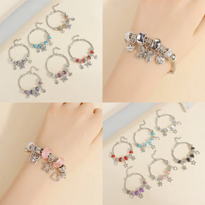 Nihao Wholesale Jewelry Basic Simple Style Classic Style Star Heart Shape Crown Alloy Beaded Bracelets