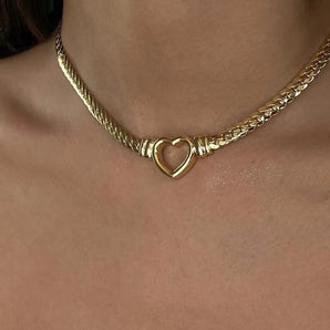 Nihao Wholesale wholesale simple style heart shape titanium steel plating bracelets necklace