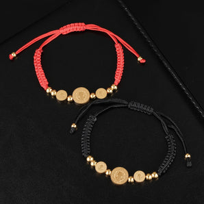 Chinoiserie Elegant Round 304 Stainless Steel rope Women's Bracelets