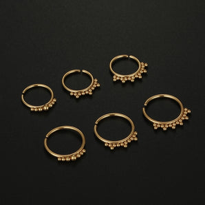 simple style geometric stainless steel plating nose ring