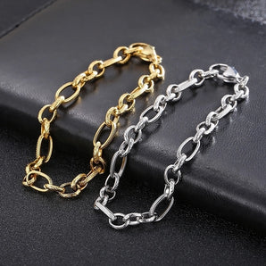 Nihao Wholesale Stainless Steel 18K Gold Plated Basic Simple Style Solid Color Bracelets