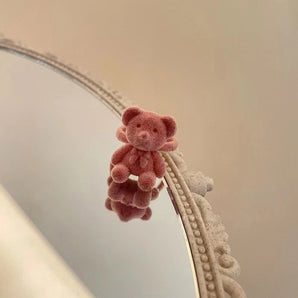 Nihao Wholesale cute animal heart shape rose alloy flannel wholesale open ring