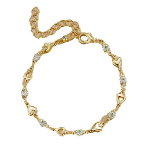 Nihao Wholesale IG Style Heart Shape Alloy Inlay Zircon Women's Bracelets