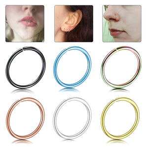fashion o-shape stainless steel plating nose ring