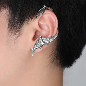 wholesale jewelry 1 pair hip-hop wings bat alloy ear clips