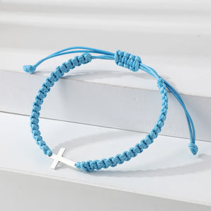 simple style cross synthetic fibre knitting women's bracelets