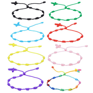Nihao Wholesale simple style solid color silk thread braid unisex bracelets