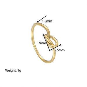 Wholesale Jewelry Simple Style Bow Knot 304 Stainless Steel Gold Plated Irregular Plating Rings