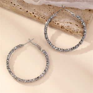 Nihao Wholesale 1 Pair IG Style Modern Style Circle Alloy Hoop Earrings