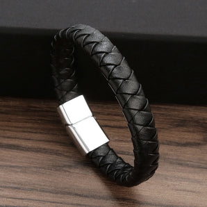retro twist alloy microfiber men's bracelets