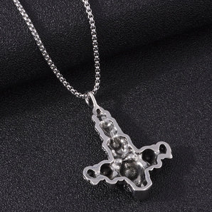 retro cross skull alloy men's pendant necklace 1 piece