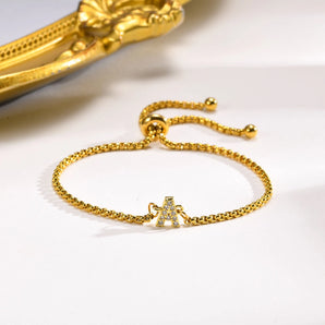 Nihao Wholesale Jewelry IG Style Letter 201 Stainless Steel Zircon Bracelets