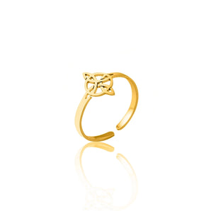 fashion alloy hollow out unisex open ring 1 piece